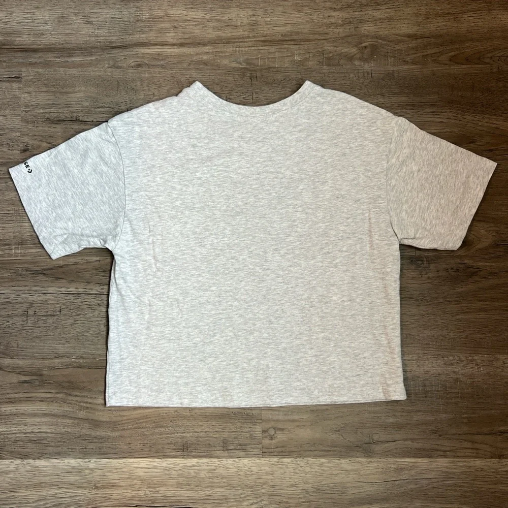Converse Girl's Light Gray Short‎ Sleeve Tee with Logo Size Large